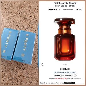 Fenty Beauty Eau de Parfum - Rich Amber and Blue Packaging